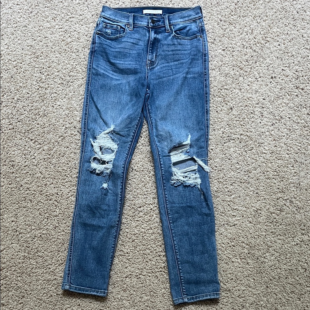 Eunina Women’s Distressed Boyfriend Jean Size 1
